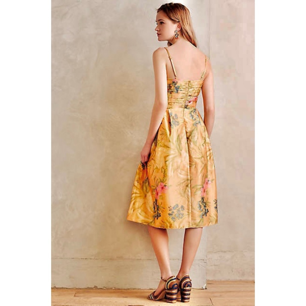 🌈 Gorgeous Floral Anthropologie Cocktail Dress - Picture 3 of 10
